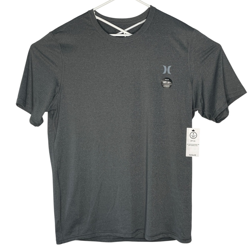 Hurley Rash Guard Shirt Mens Size XXL Gray Surf SPF 50+ NWT